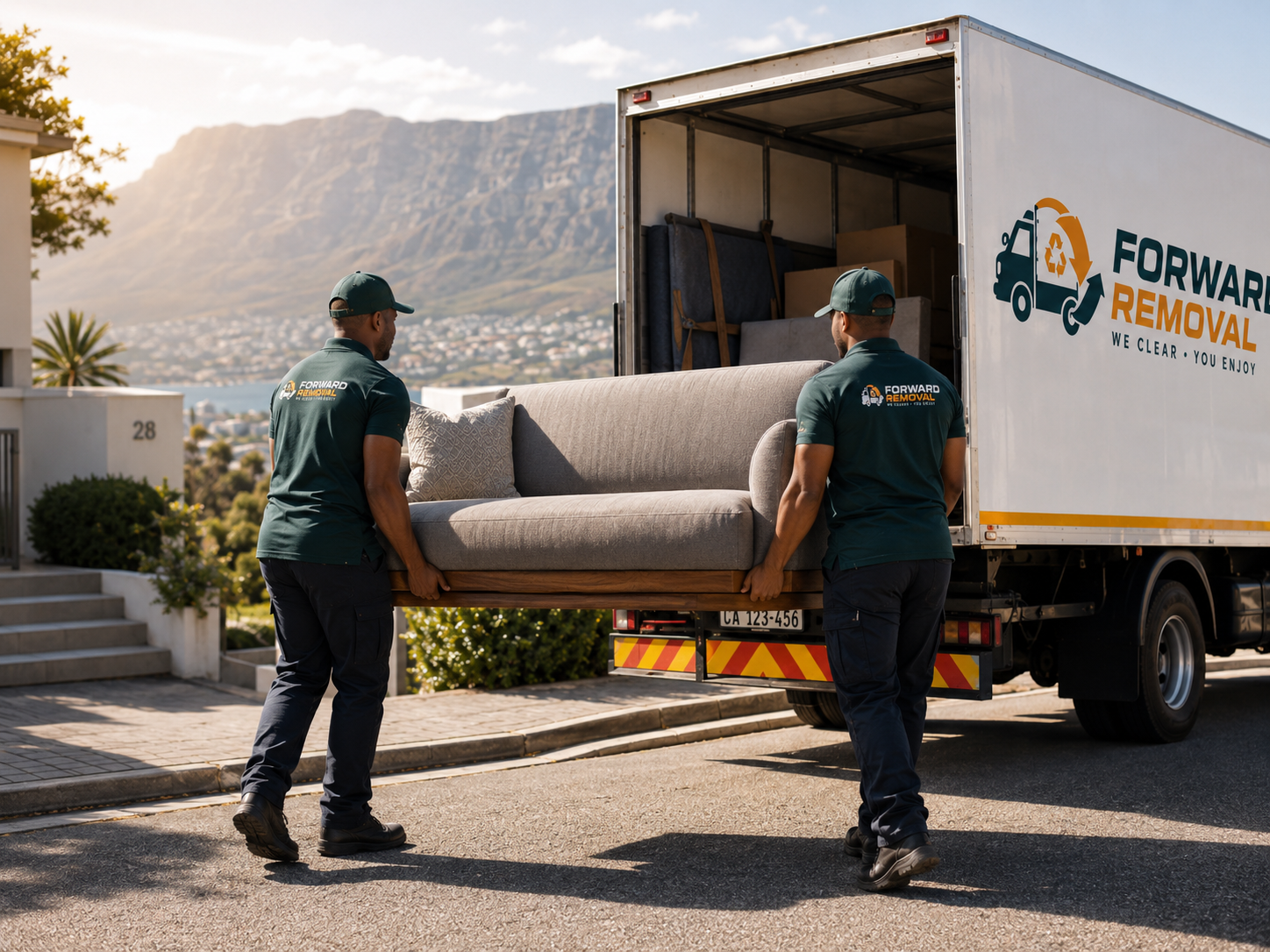 Forward Removal team loading furniture into a removal truck in Cape Town
